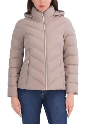 Michael Michael Kors Short Puffer Jacket with Hood