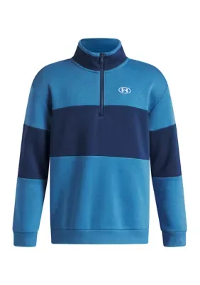 Rival Fleece Colorblock Quarter Zip by Under Armour