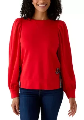 Long Sleeve Bow Sweatshirt