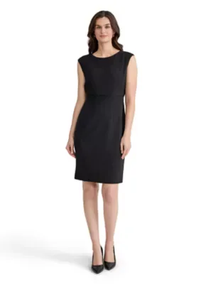 Sleeveless Sheath Dress with Piping by Kasper