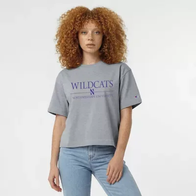 NCAA Northwestern Wildcats Waist Length Wordmark T-Shirt