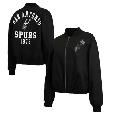 NBA San Antonio Spurs Full-Zip Bomber Jacket by Wear by Erin Andrews