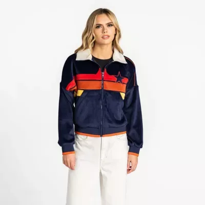 MLB Houston Astros Velvet Cord Full-Zip Jacket by The Wild Collective