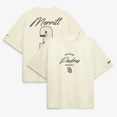 MLB Jackson Merrill San Diego Padres Premium Essentials Boxy Name & Number T-Shirt by Nike