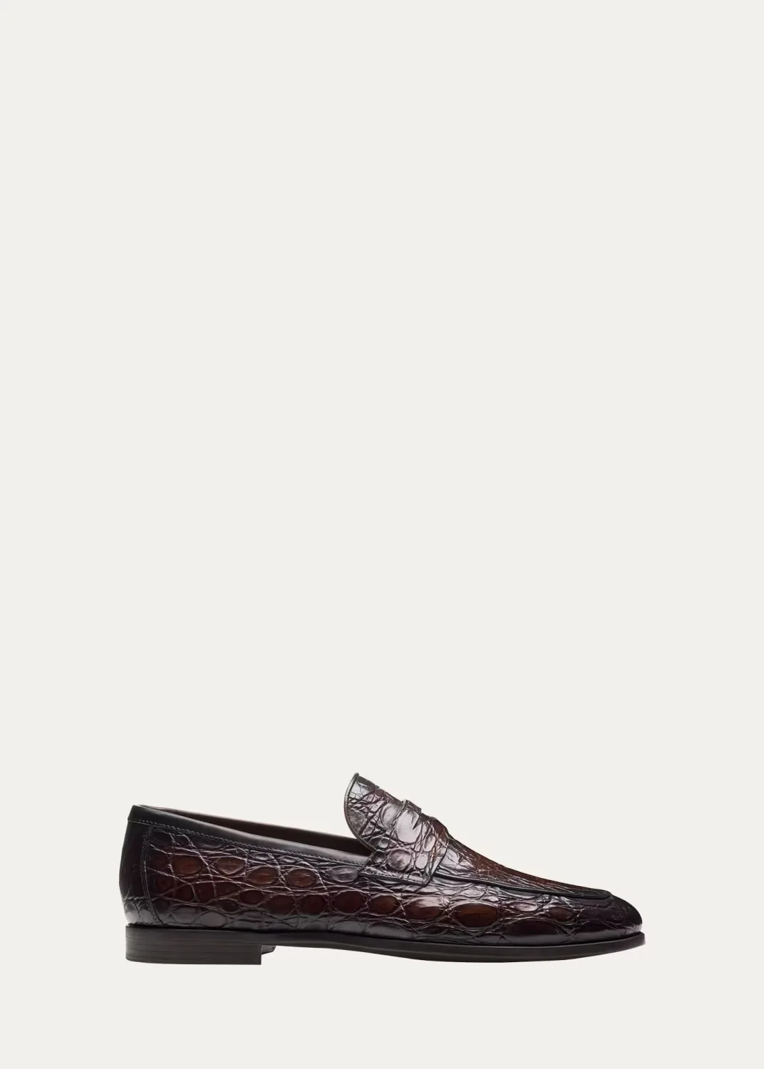Vicente Croc Leather Penny Loafers