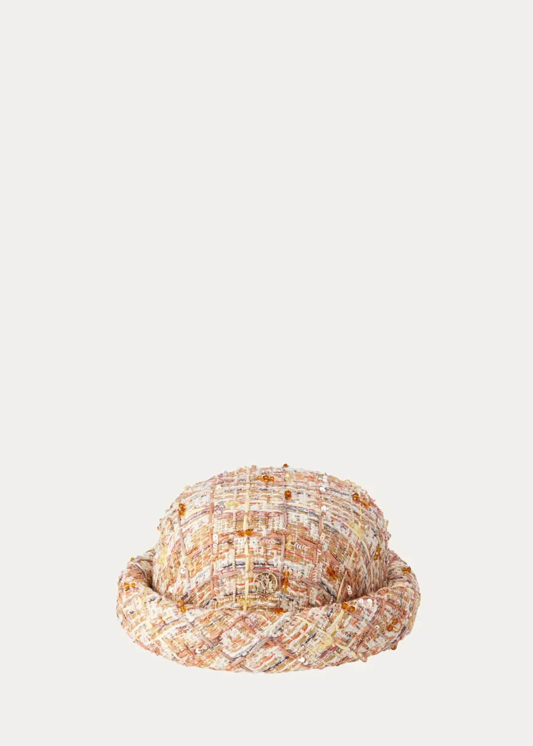 Reese Beaded Embroidered Tweed Hat by Maison Michel