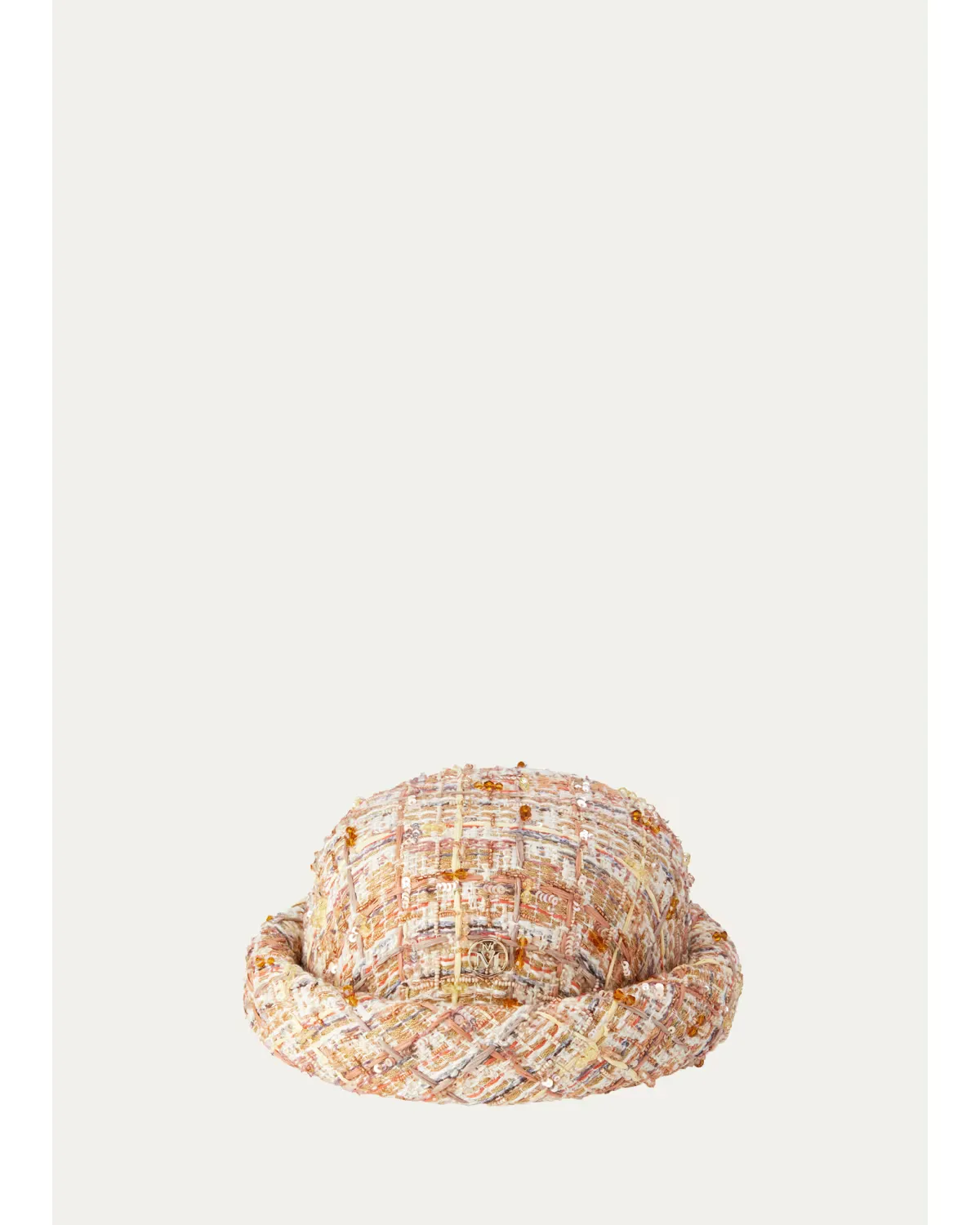 Reese Beaded Embroidered Tweed Hat by Maison Michel