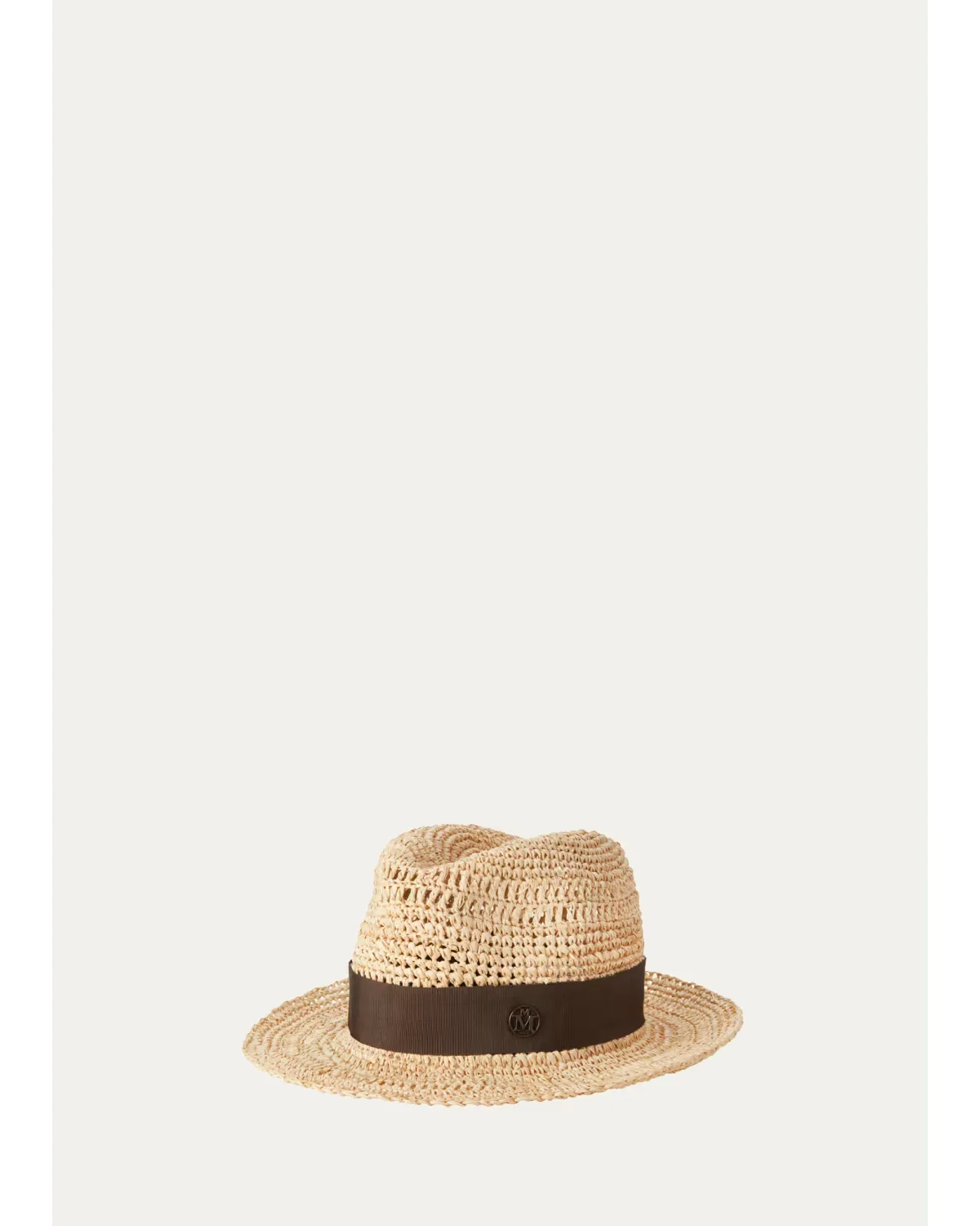 Elias Crochet Raffia Fedora Hat by Maison Michel