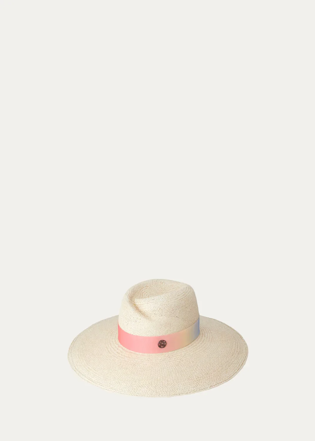 Virginie Sunset Ribbon Straw Fedora by Maison Michel