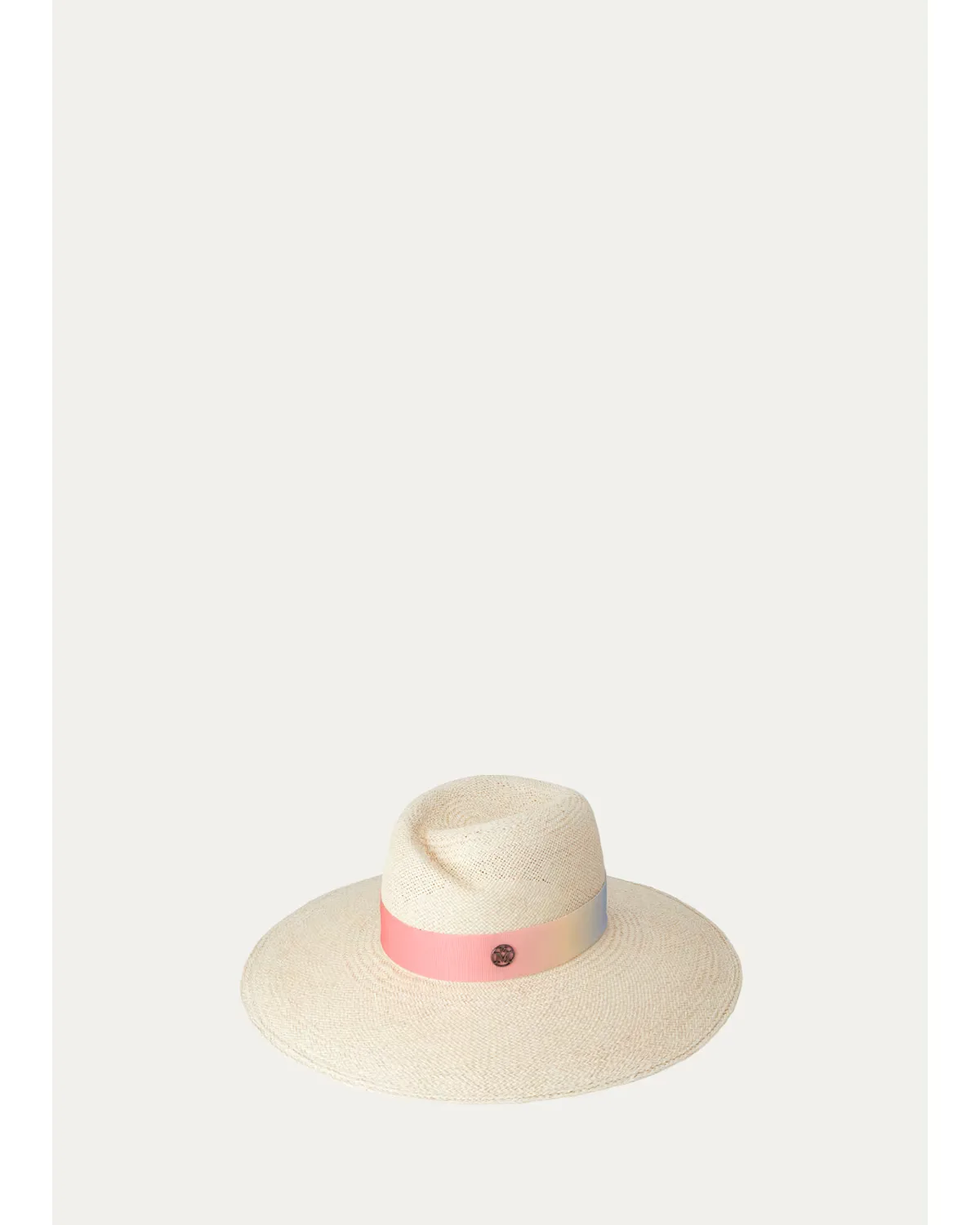 Virginie Sunset Ribbon Straw Fedora by Maison Michel