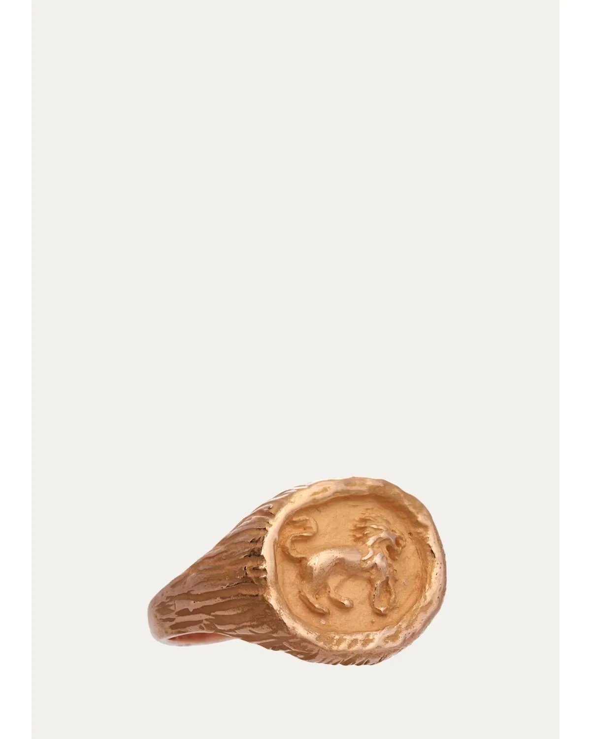 18K Yellow Gold Leo Zodac Ring by Sidney Garber