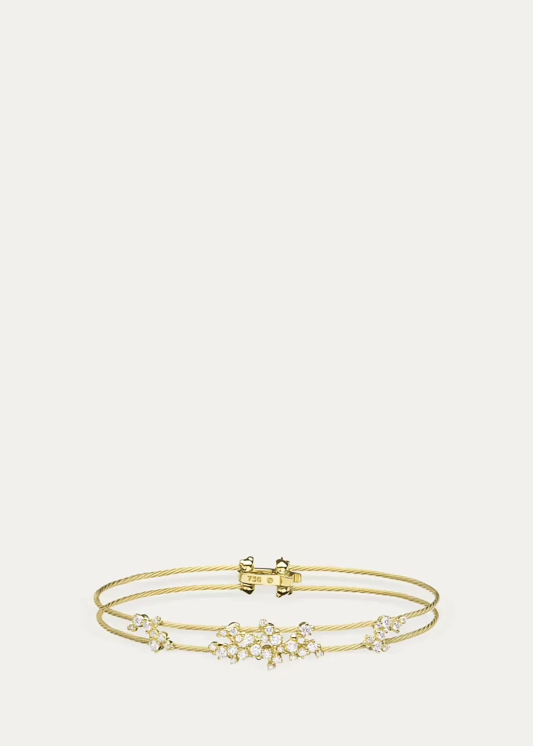 18K Yellow Gold Double Confetti Unity Bracelet with Diamonds