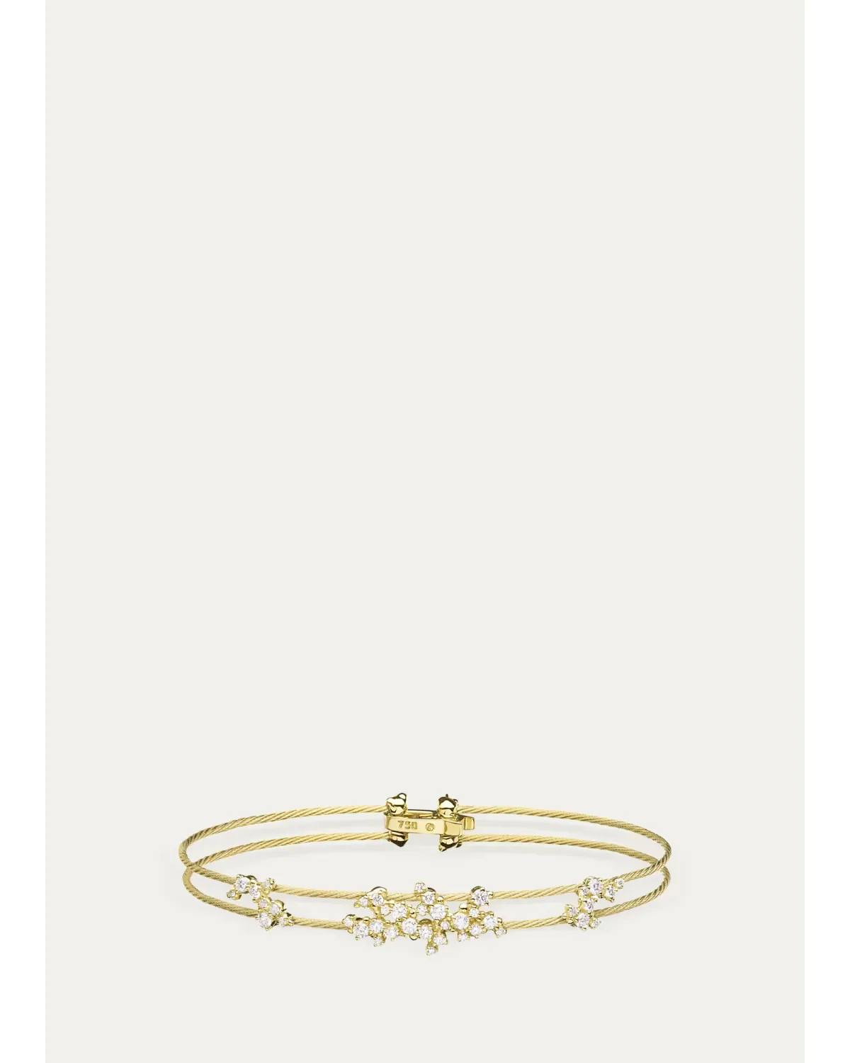 18K Yellow Gold Double Confetti Unity Bracelet with Diamonds
