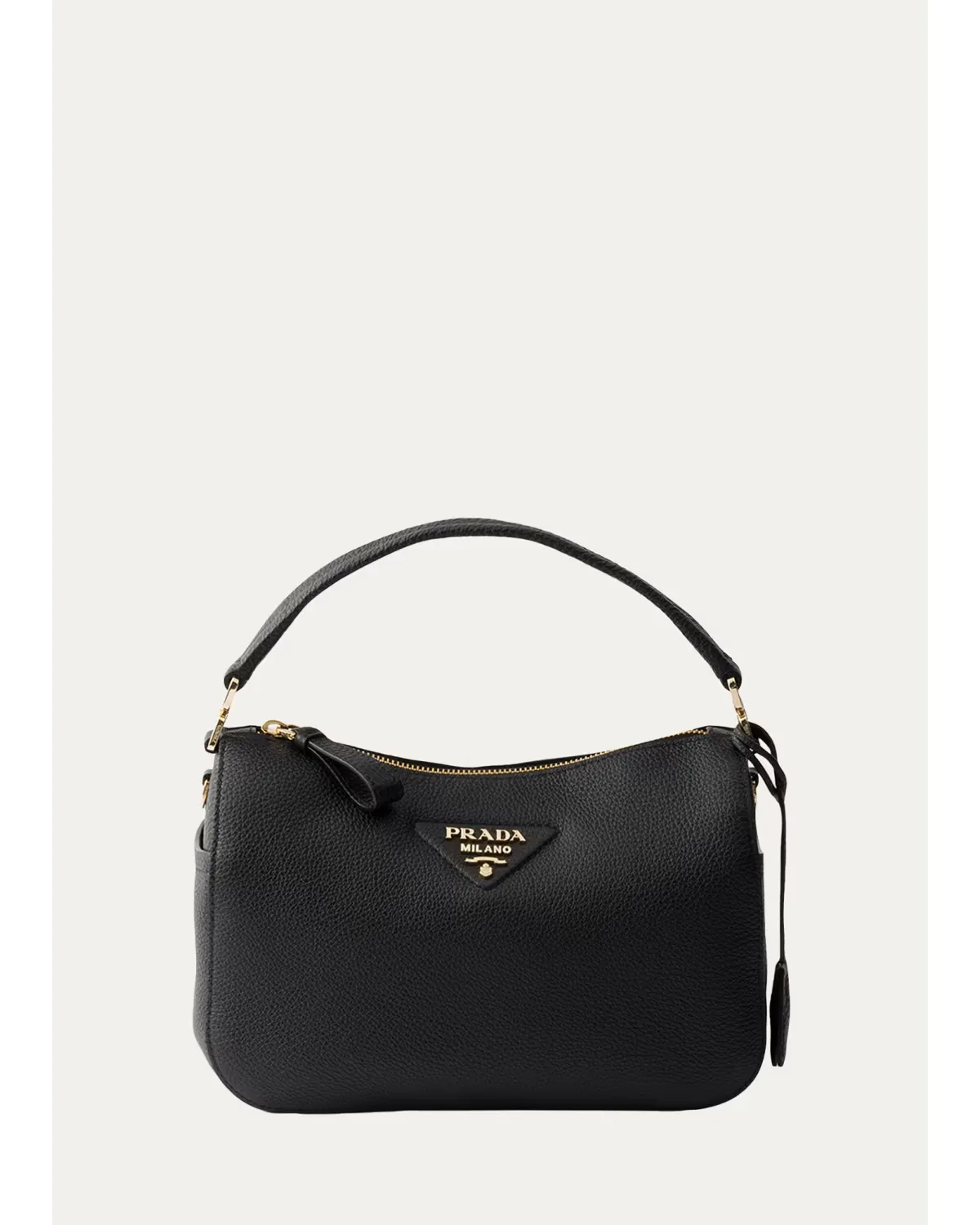 Grain Leather Top-Handle Bag by Prada