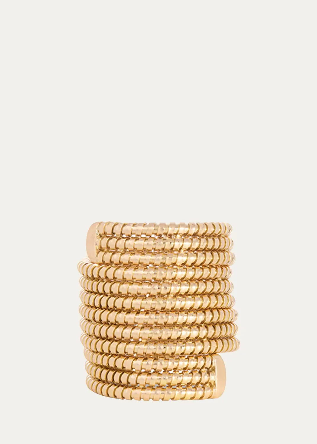18K Yellow Gold Triple-Row Coil Bracelet by Sidney Garber