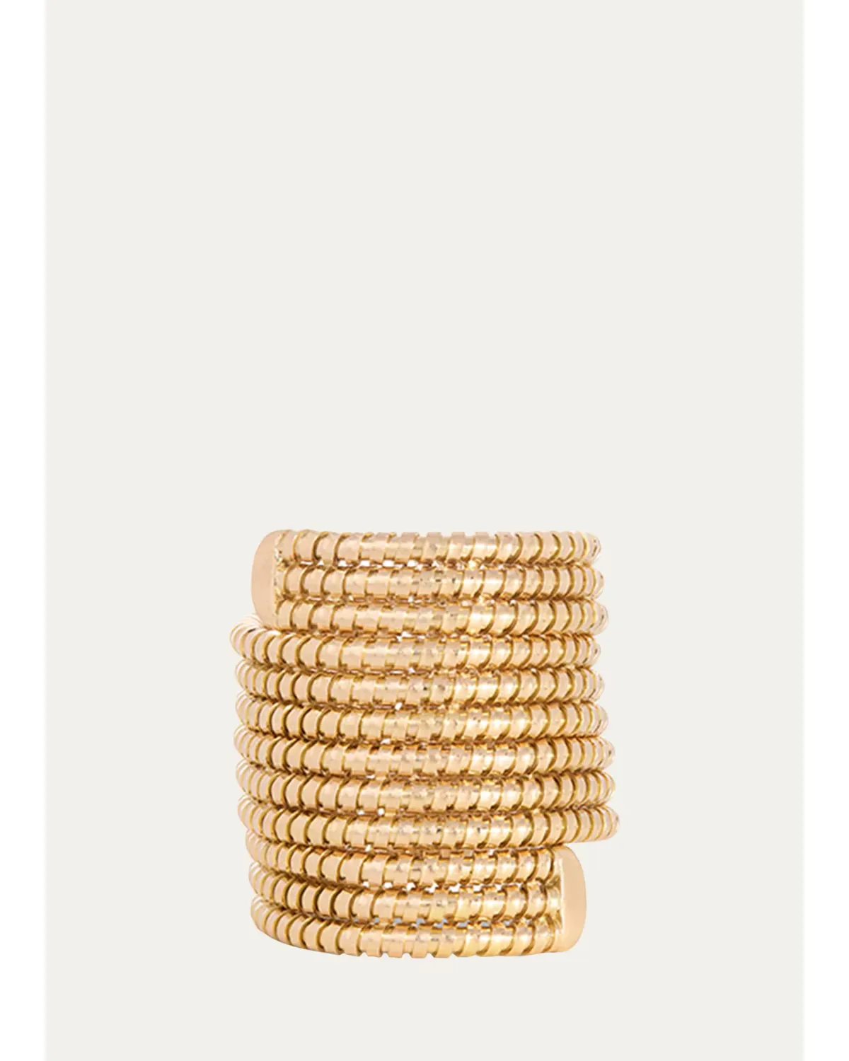 18K Yellow Gold Triple-Row Coil Bracelet