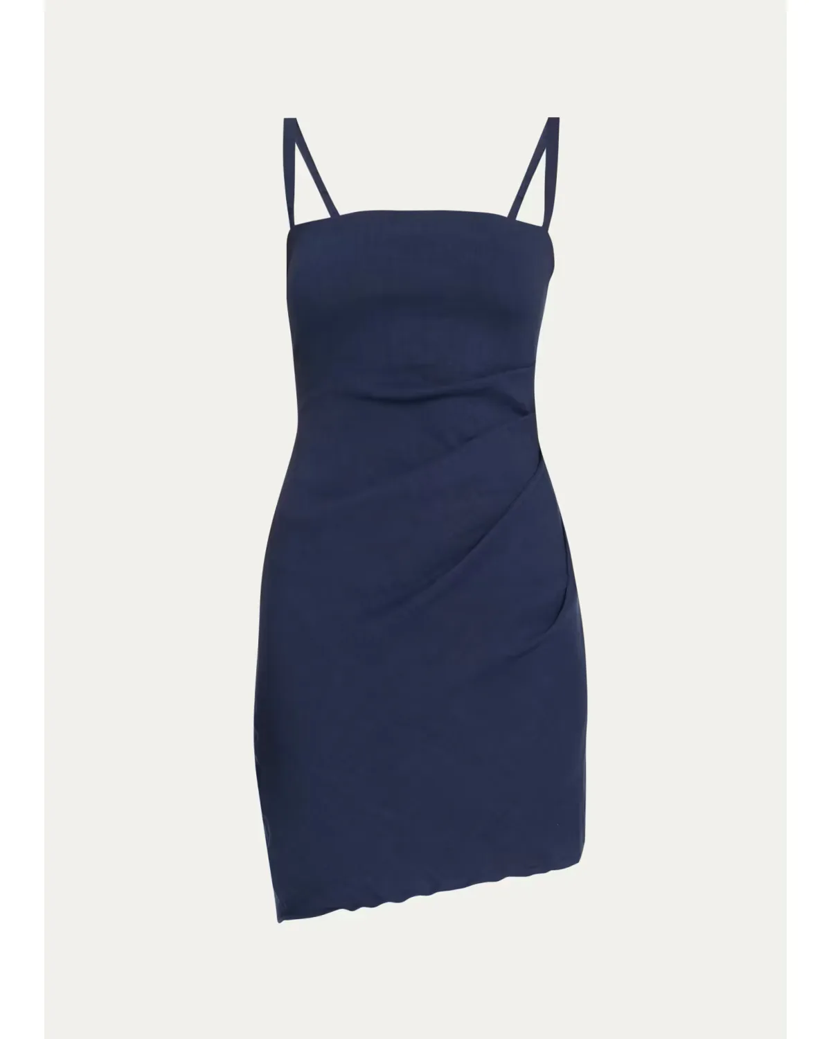Nadege Draped Stretch Linen Mini Dress by ANEMOS