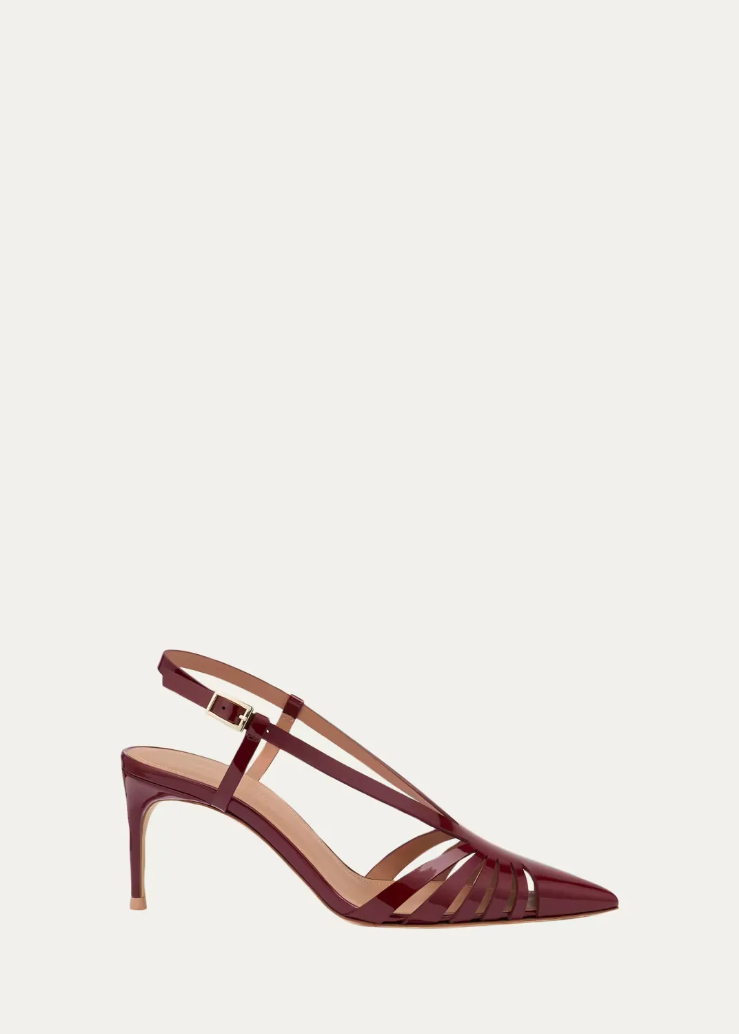Janette 70mm Patent Leather Slingback Pumps by Malone Souliers