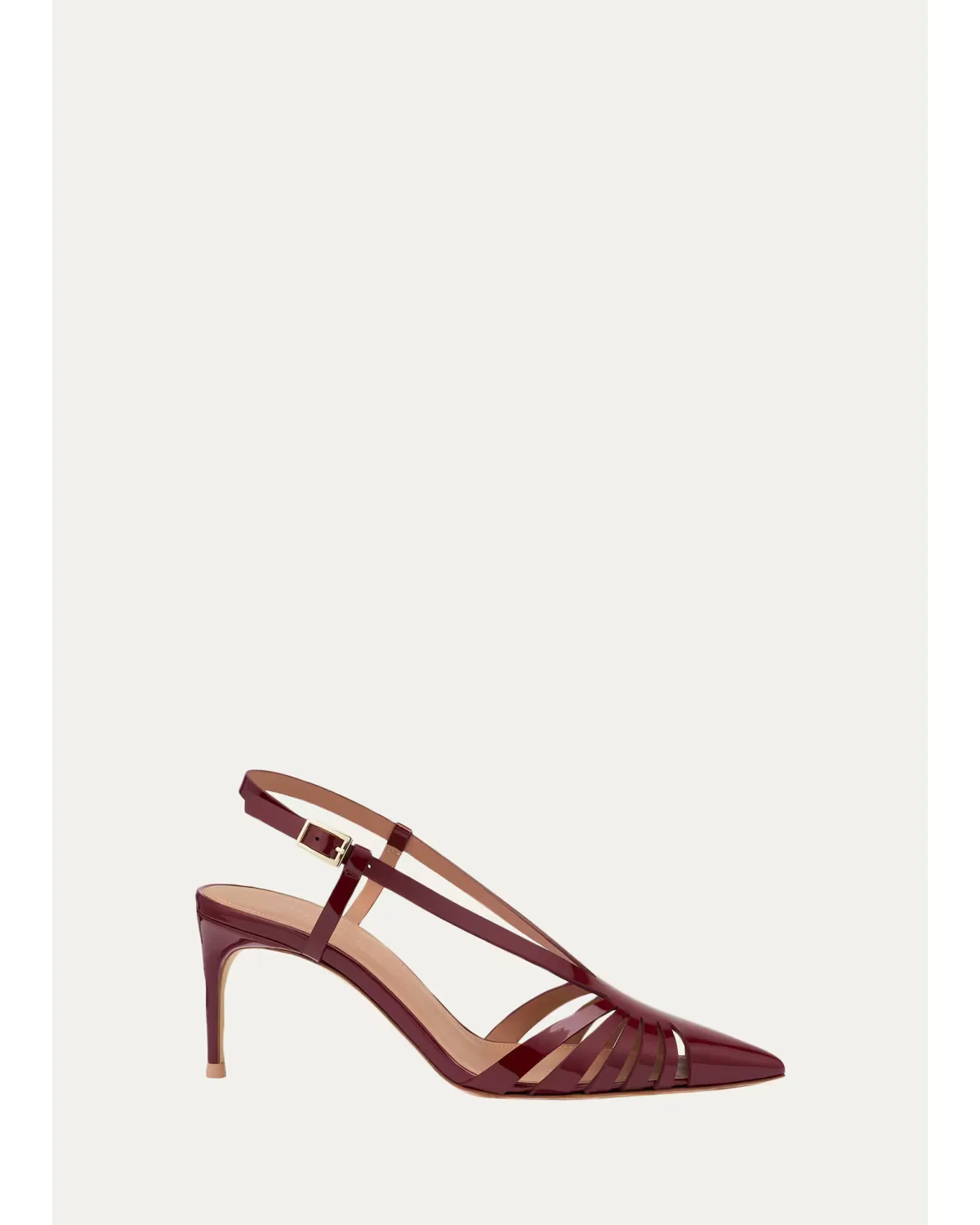 Janette 70mm Patent Leather Slingback Pumps by Malone Souliers