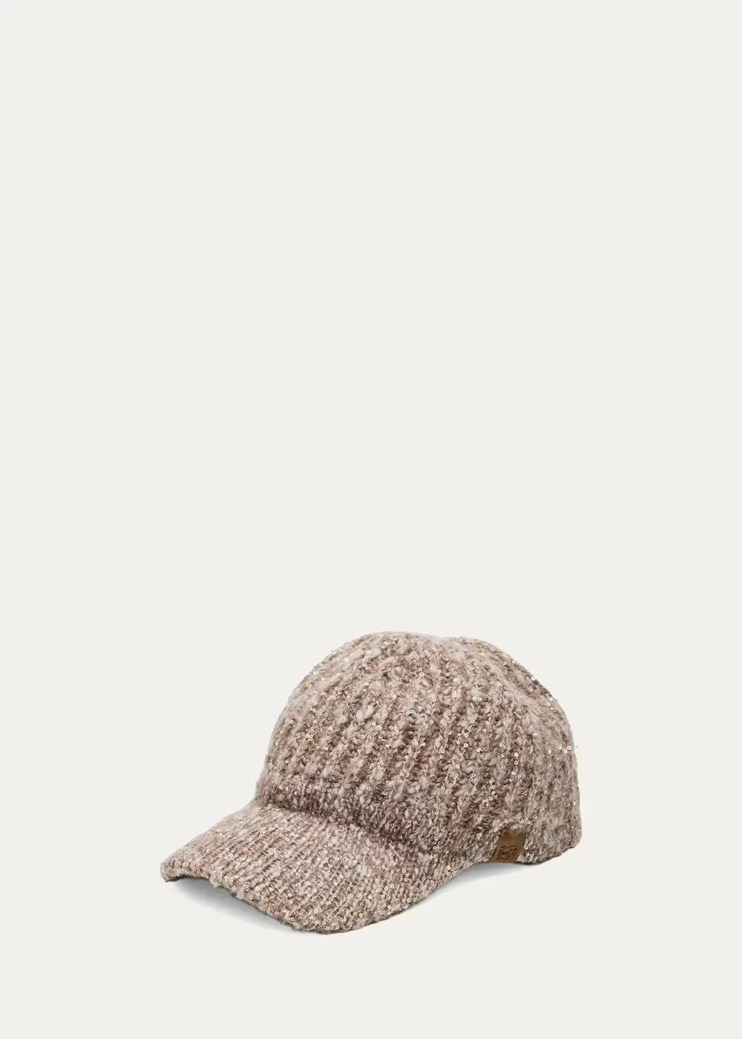 Cappello Sequined Rib-Knit Baseball Cap by Brunello Cucinelli