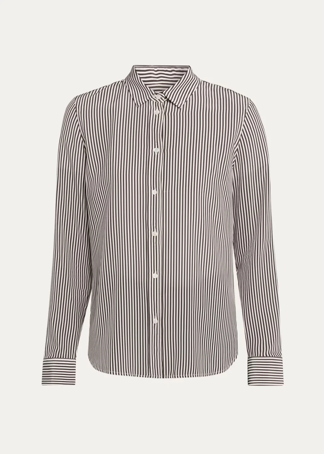 Spotted Silk Button-Down Blouse