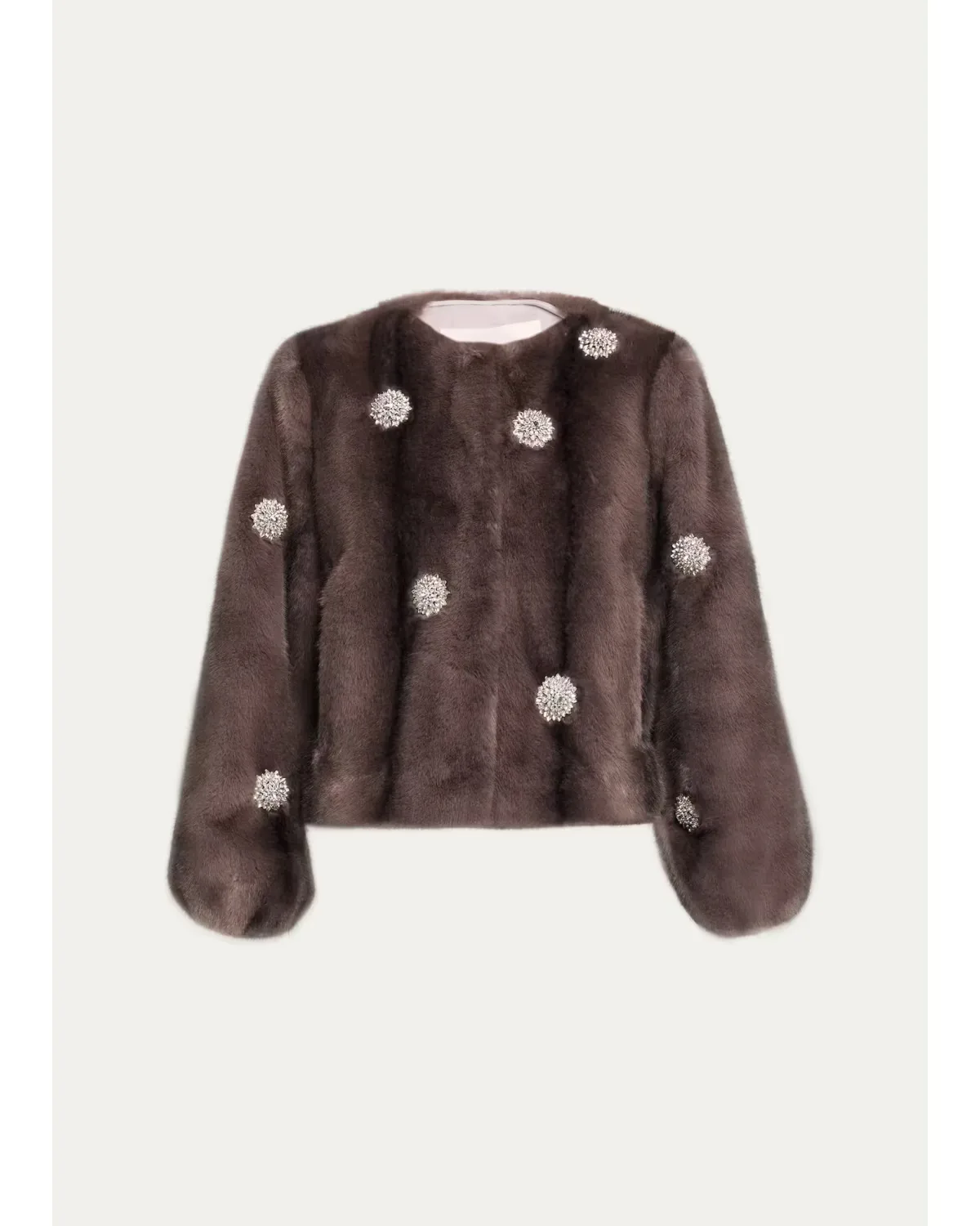 Benson Rhinestone Dahlia Faux Fur Coat by Cinq  Sept