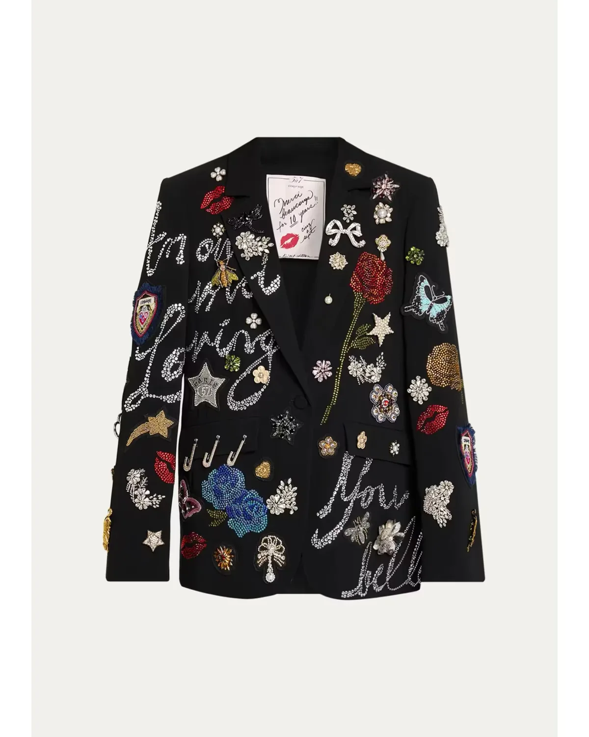 Greatest Hits Embellished Blazer by Cinq  Sept