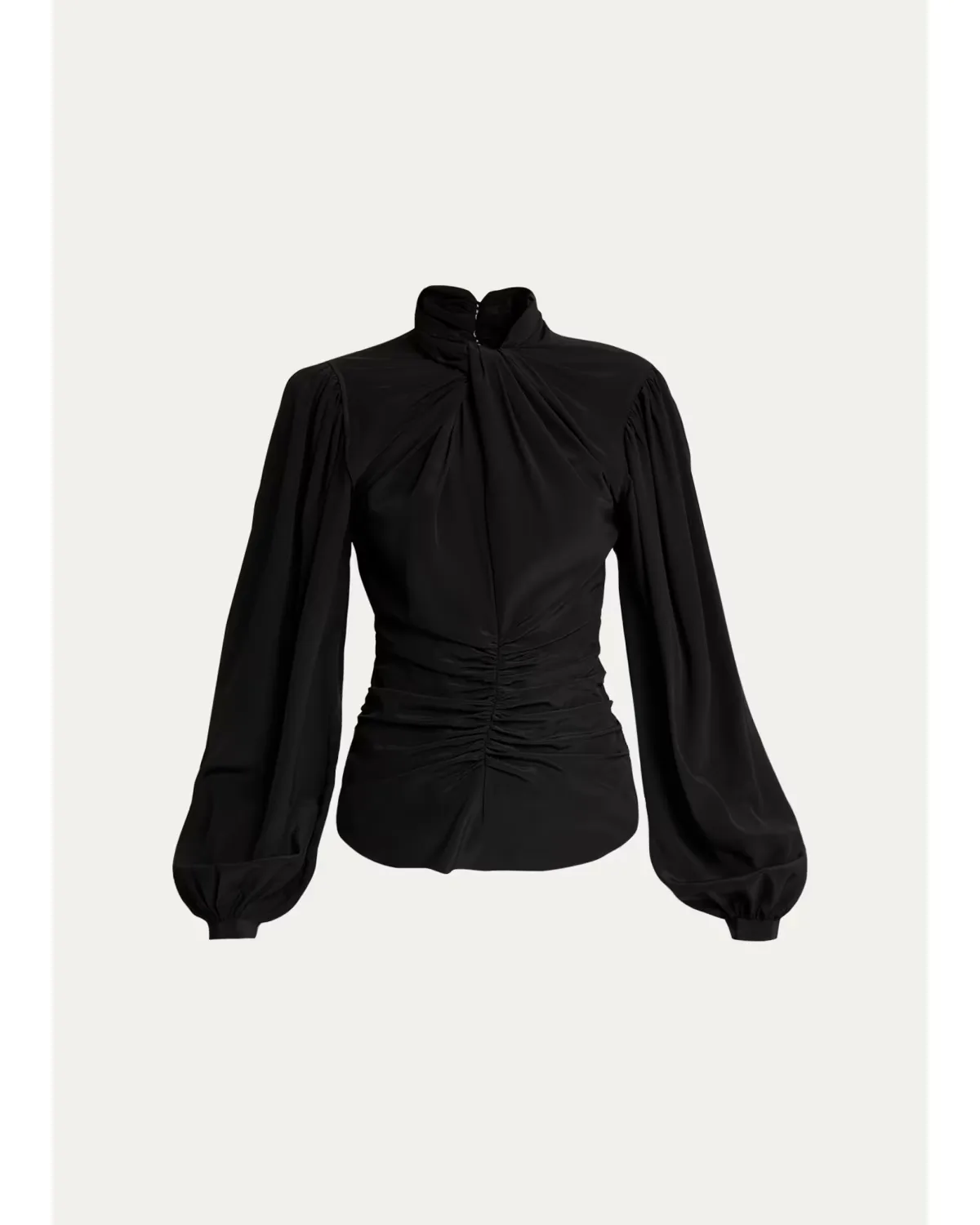 Depsona Twisted Keyhole Long-Sleeve Silk Blouse by Isabel Marant