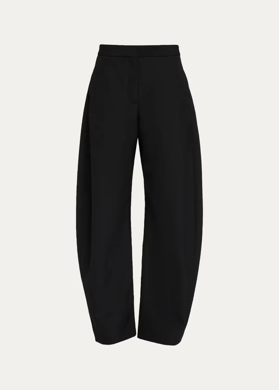 Lightweight Wool Barrel-Leg Pants