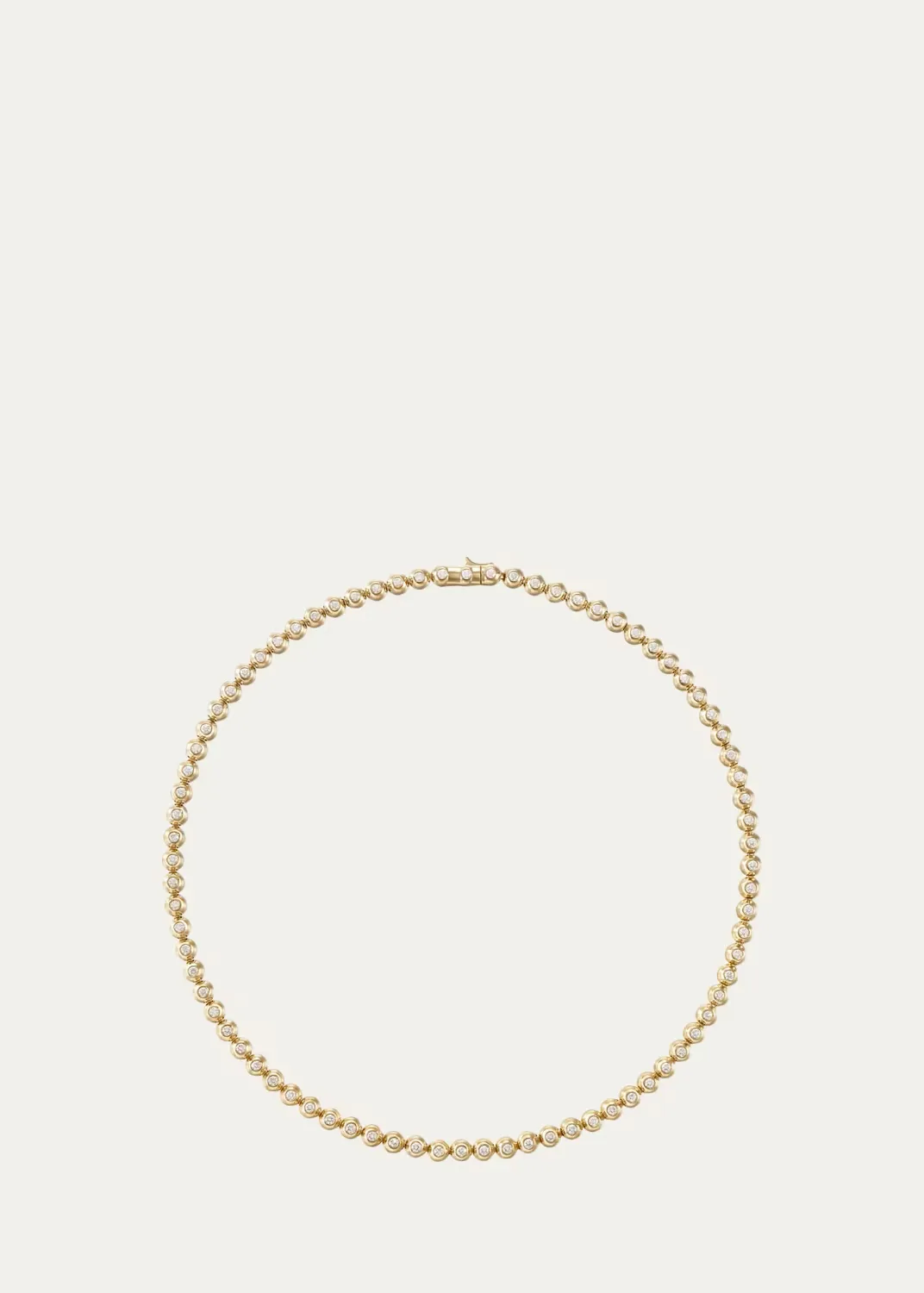 18K Yellow Gold Diamond Audrey Tennis Necklace by Melissa Kaye