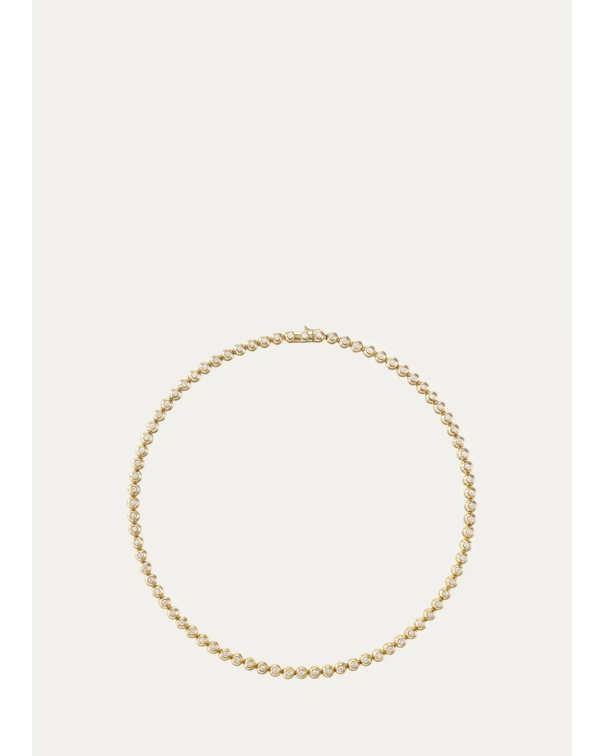 18K Yellow Gold Diamond Audrey Tennis Necklace