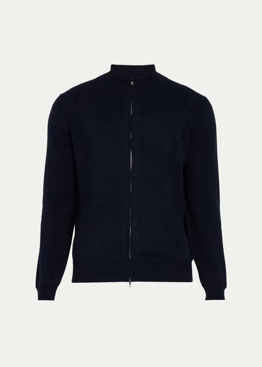 Cashmere Sport Stitch Full-Zip Bomber Cardigan