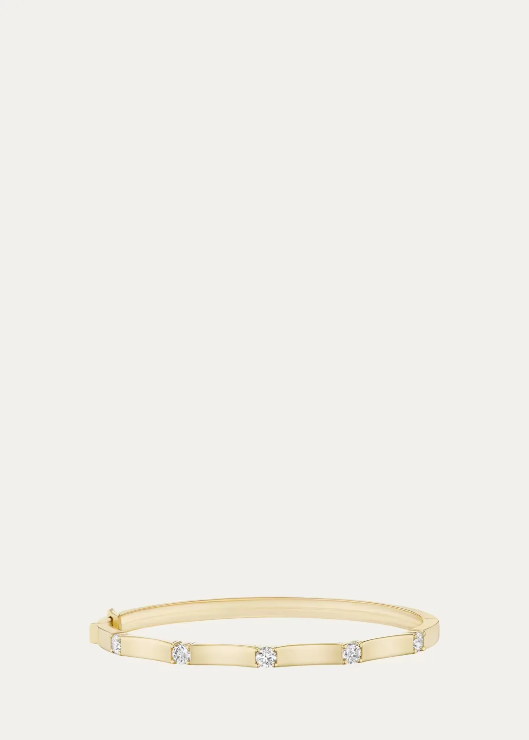 18K Yellow Gold Diamond Honey Station Cuff Bracelet