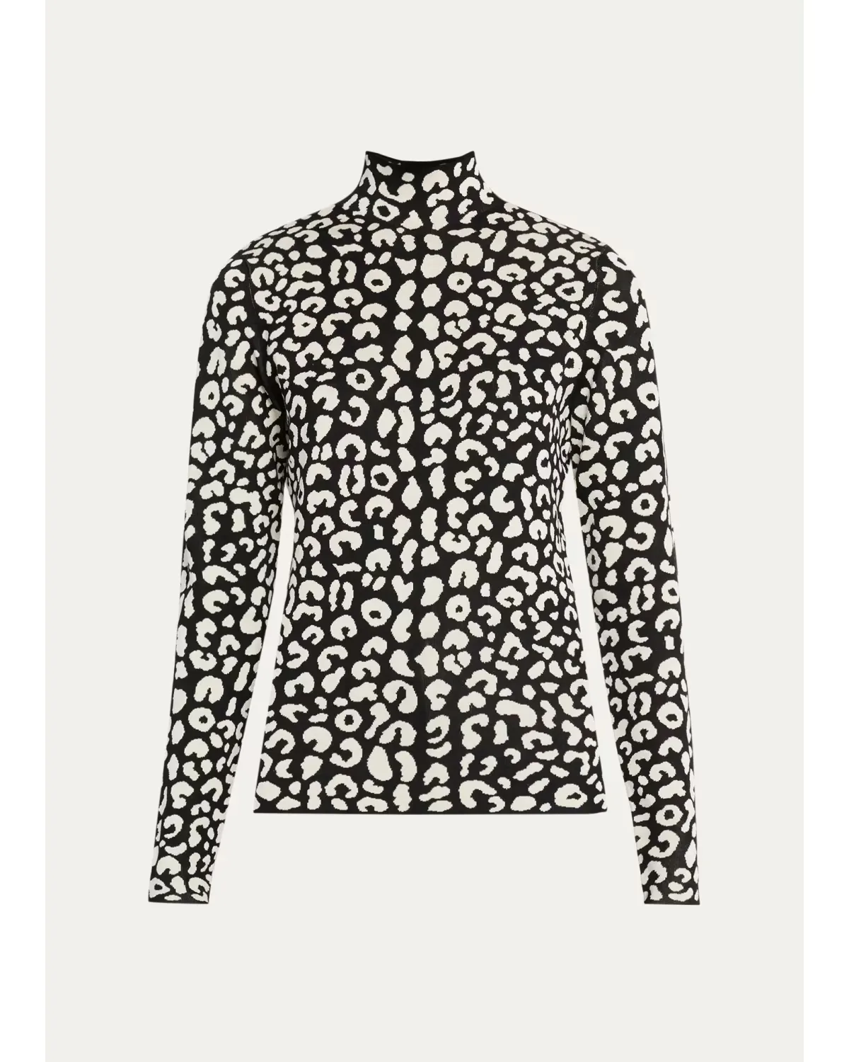 Leopard-Print Silke-Blend Turtleneck Sweater by Carolina Herrera