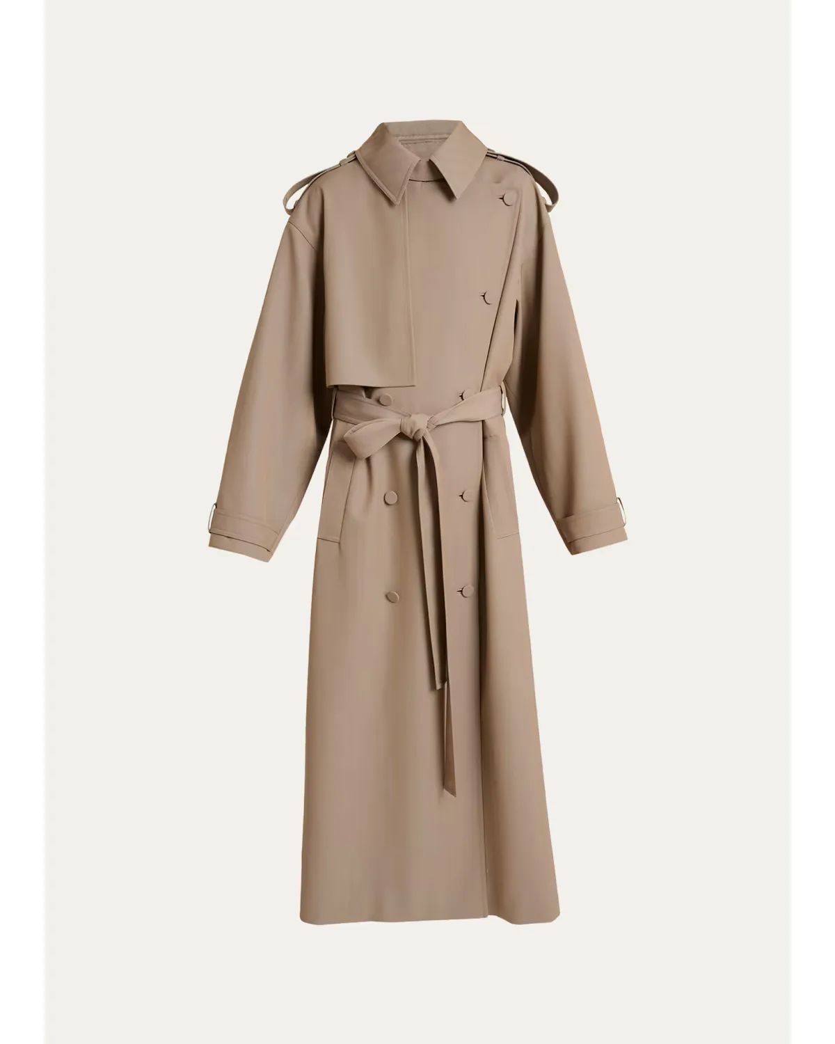 Tellus Belted Long Trench Coat by Gabriela Hearst