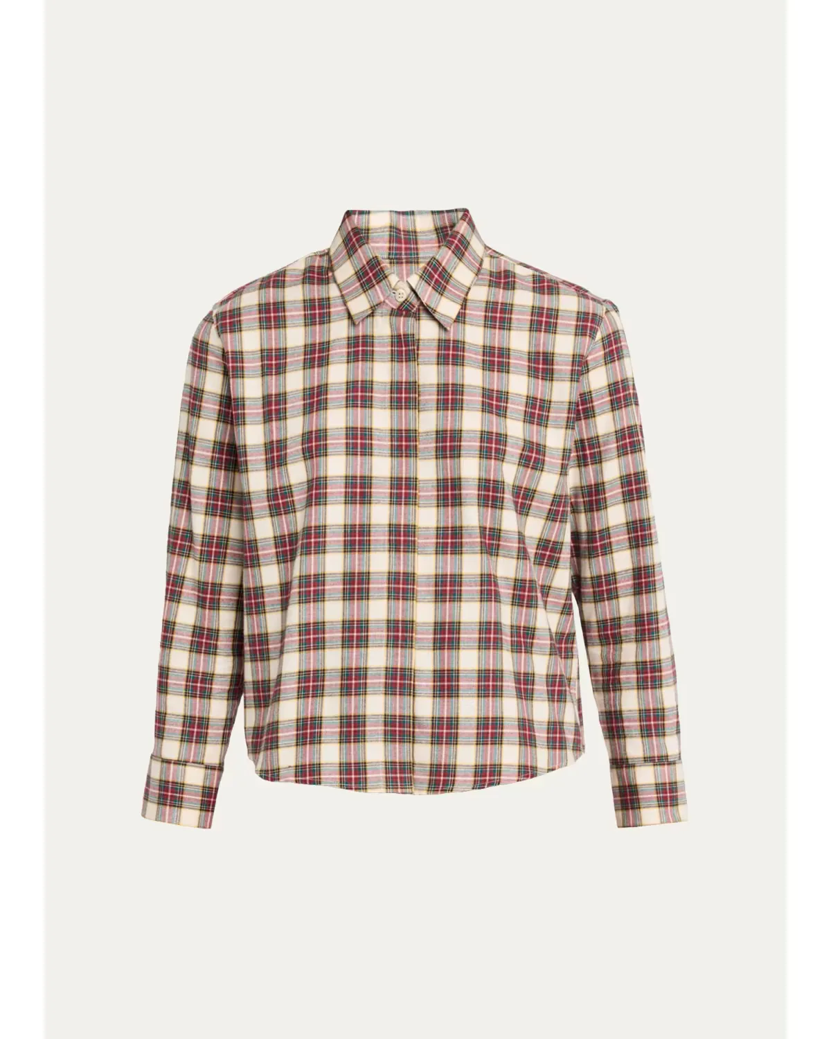 Check Cotton Flannel Button-Down Shirt by Dries Van Noten