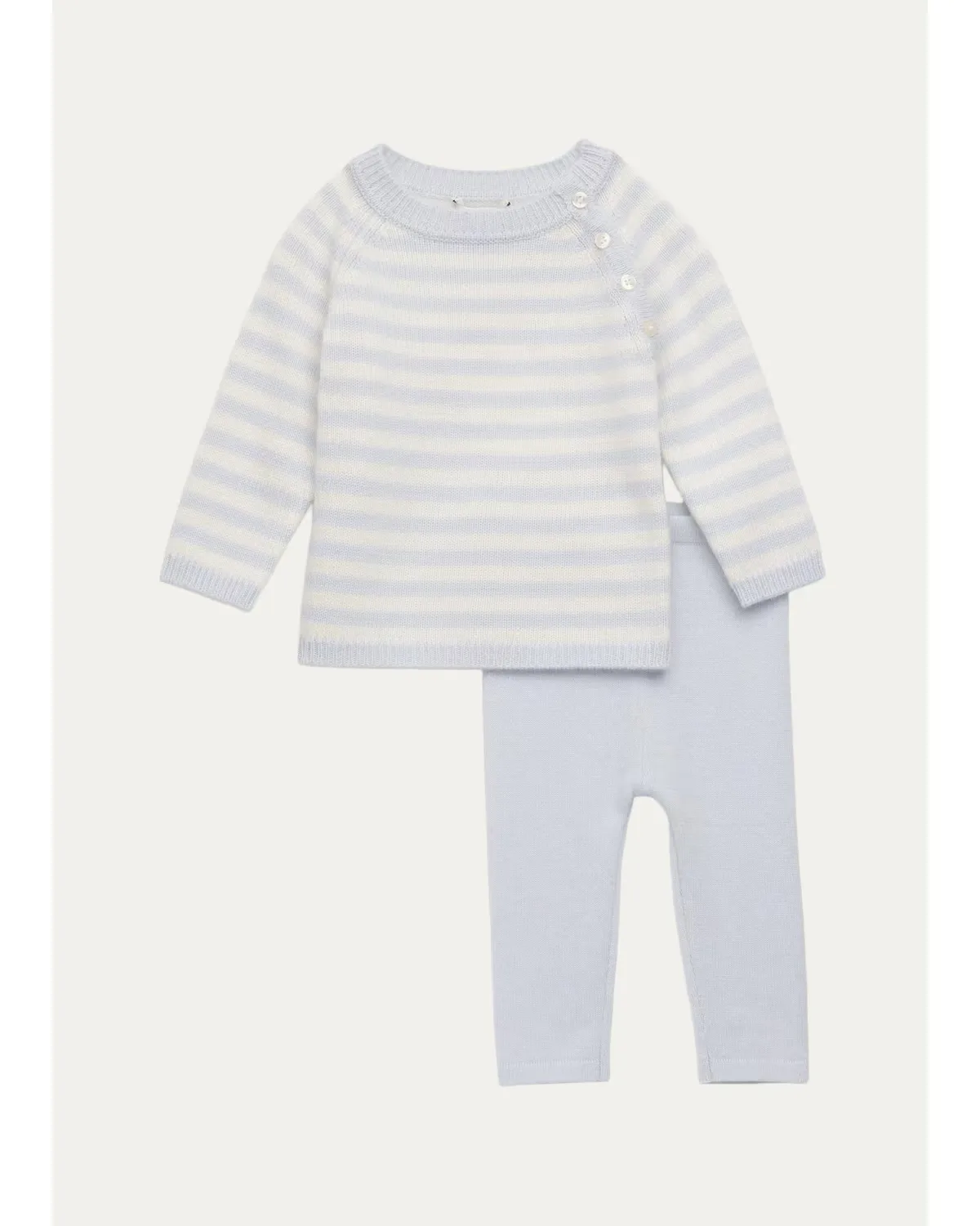 Striped Cashmere Sweater & Pants Set by Sofia Cashmere