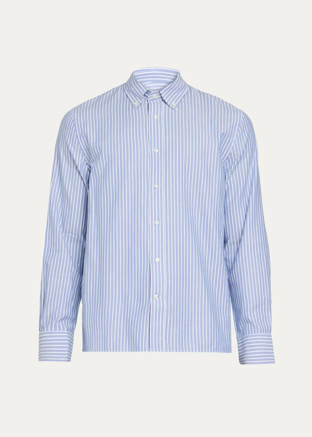 Striped Cotton Button-Down Shirt