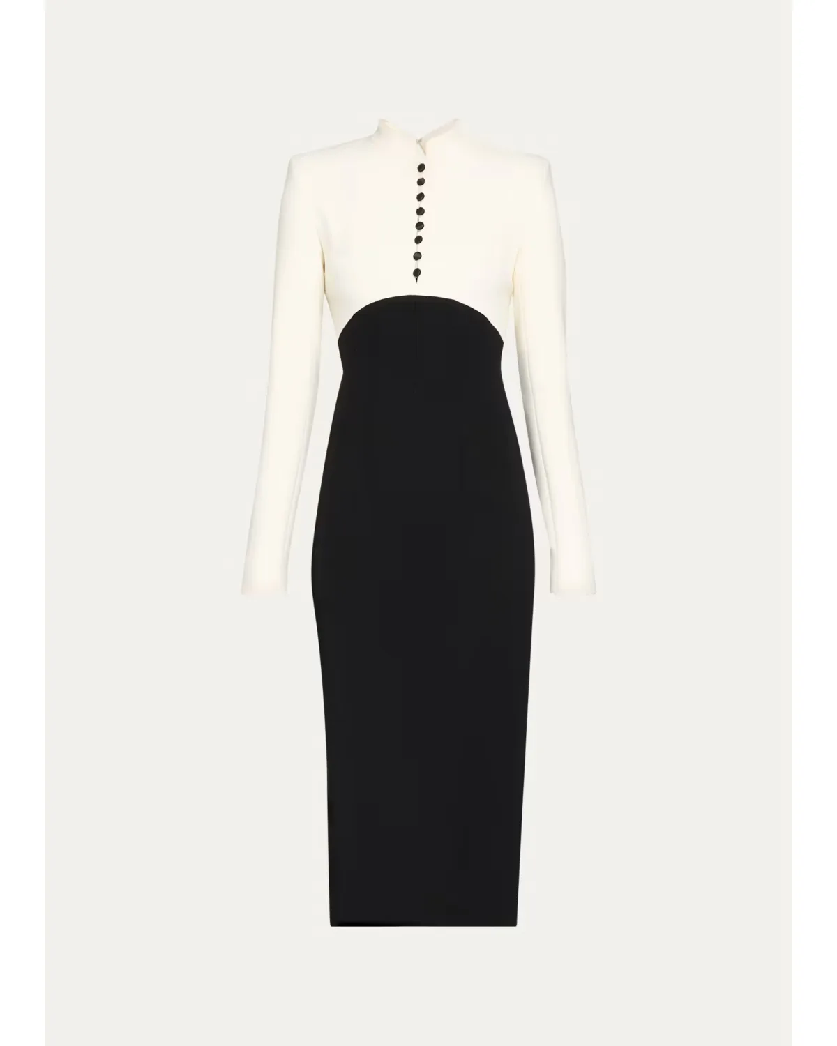 Colorblocked Stretch Wool Crpe Cocktail Dress by Sergio Hudson