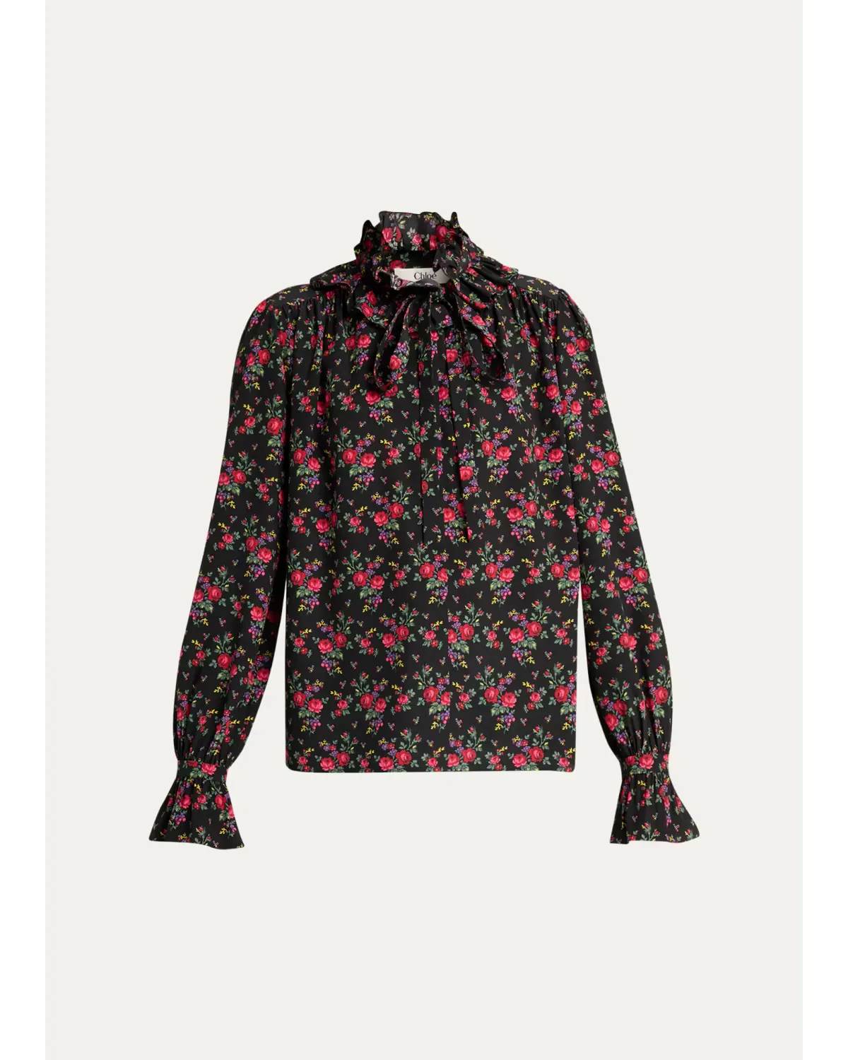 Floral Silk Top by Chloé
