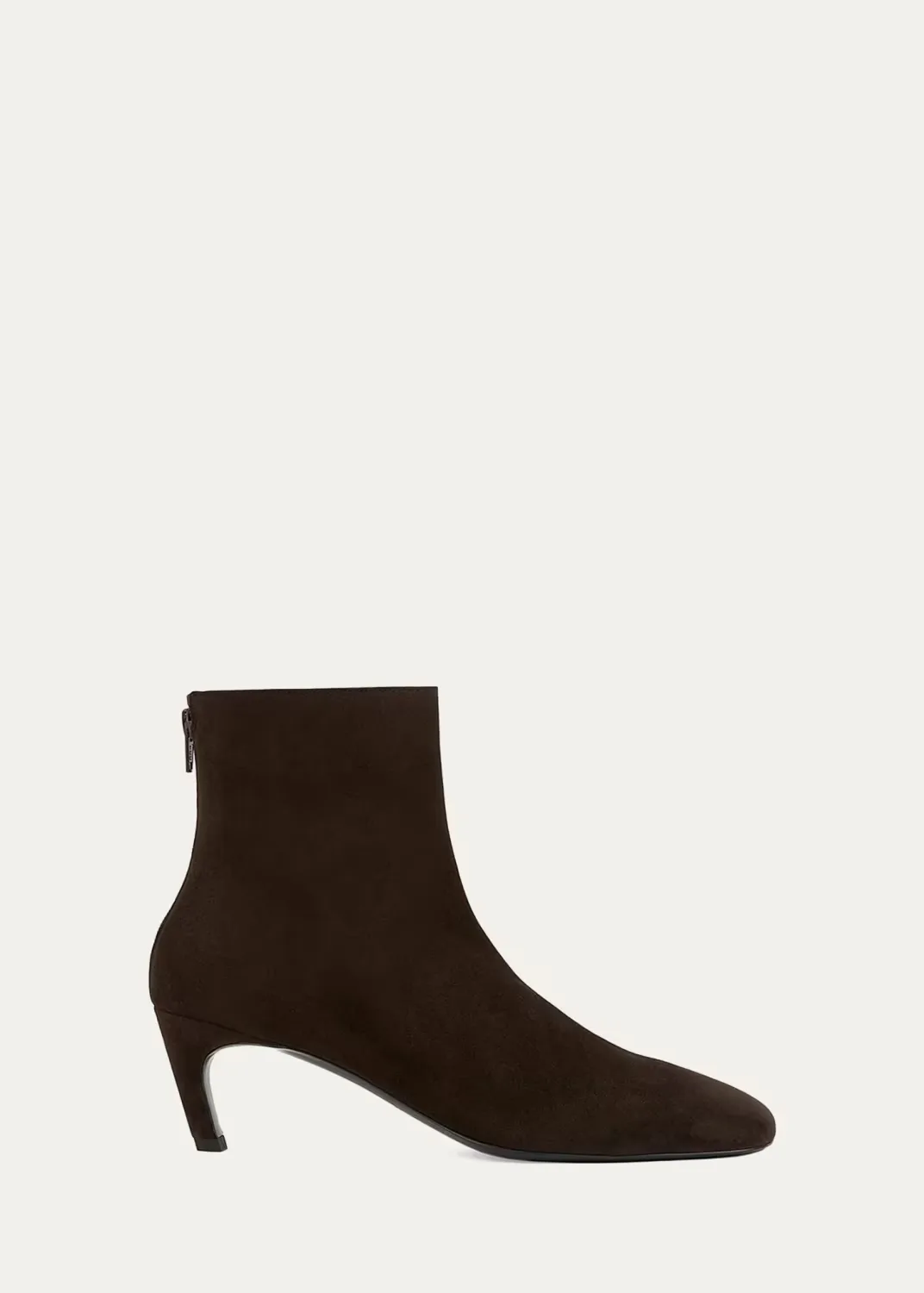 Suede Zip-Up Ankle Boots