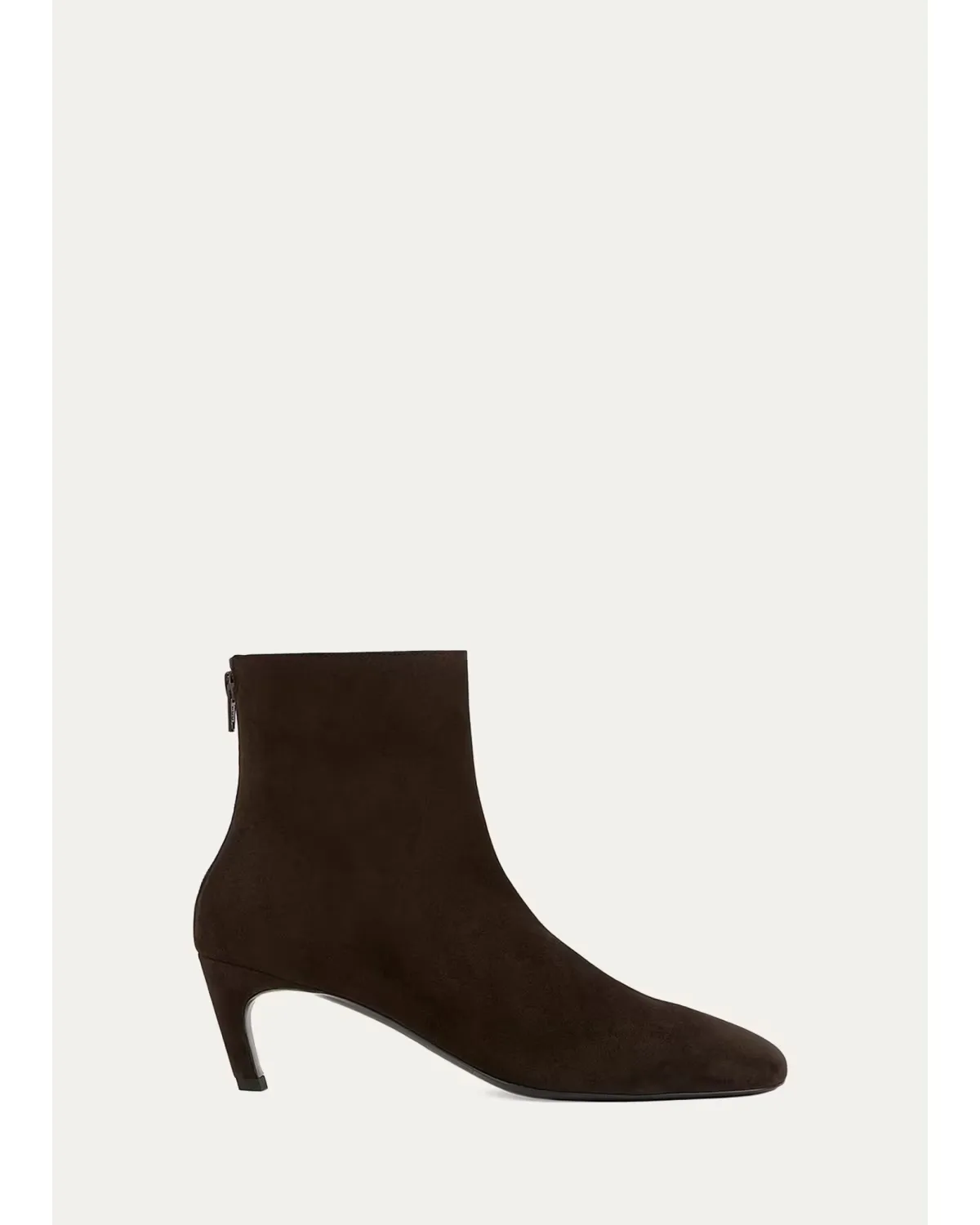 Suede Zip-Up Ankle Boots by Totême