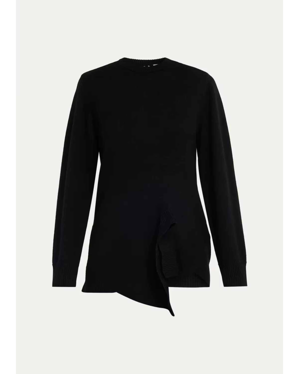 Asymmetric Wool-Cashmere Knit Sweater