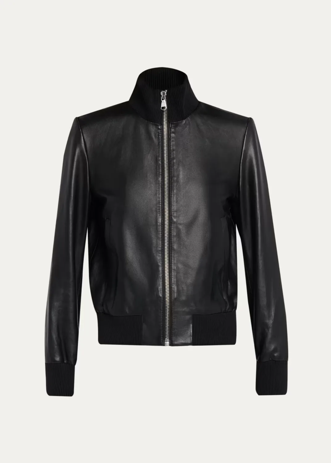 Jil Leather Bomber Jacket