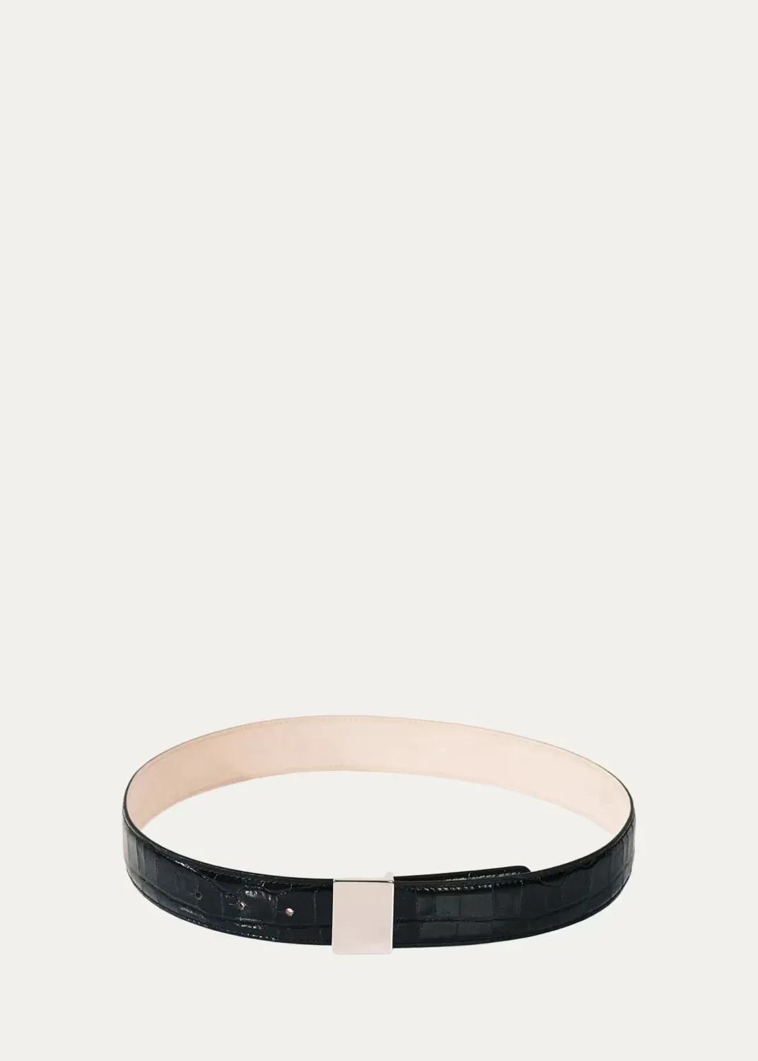 Brandt Alligator-Embossed Leather Belt by Dhanche