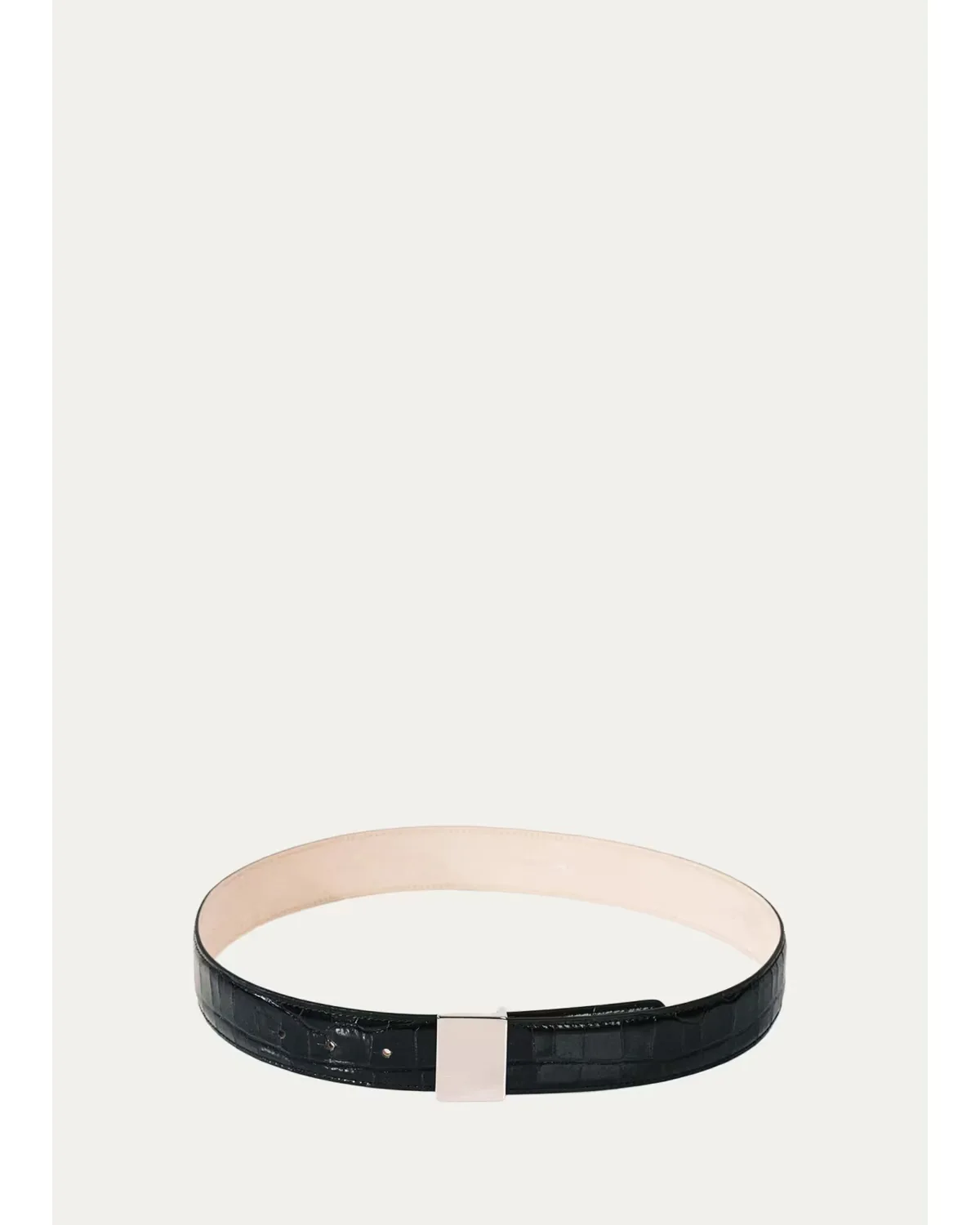Brandt Alligator-Embossed Leather Belt by Dhanche