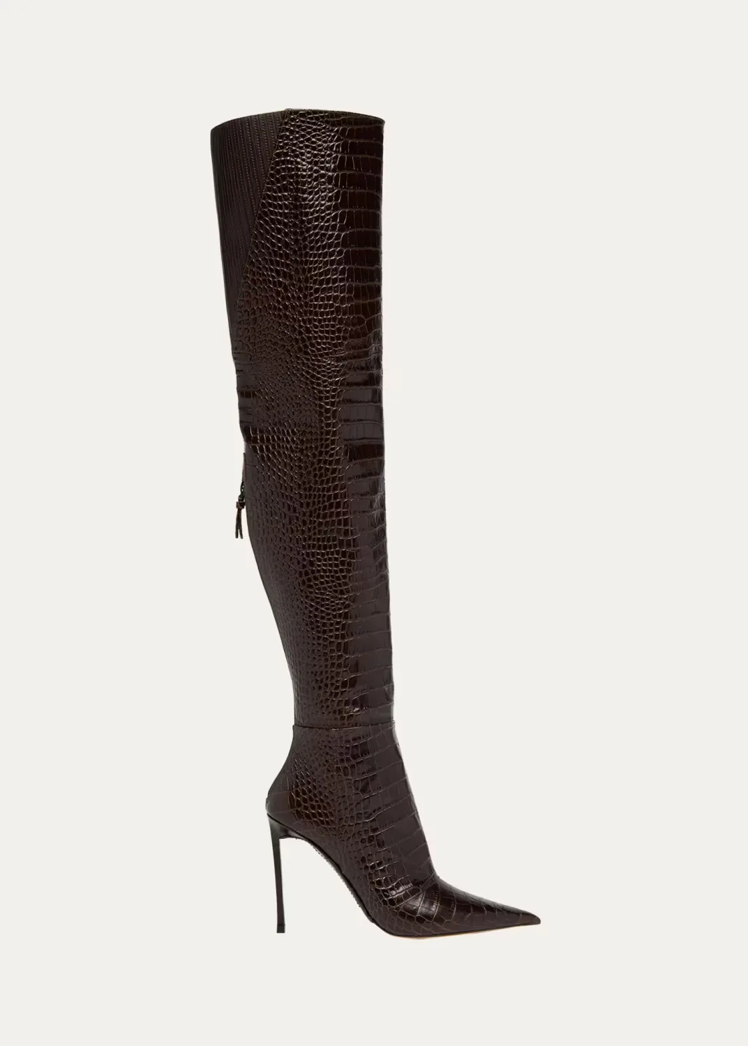 Vertigo 105MM Croc-Embossed Leather Boots by Tom Ford