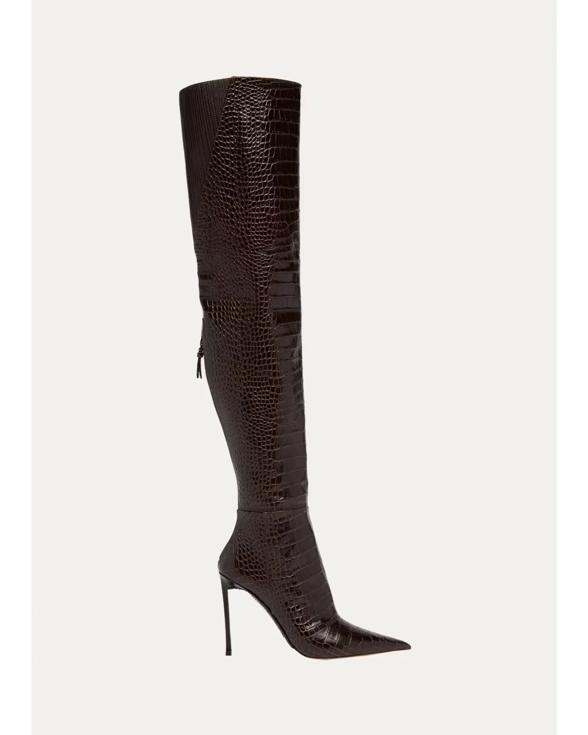 Vertigo 105MM Croc-Embossed Leather Boots by Tom Ford