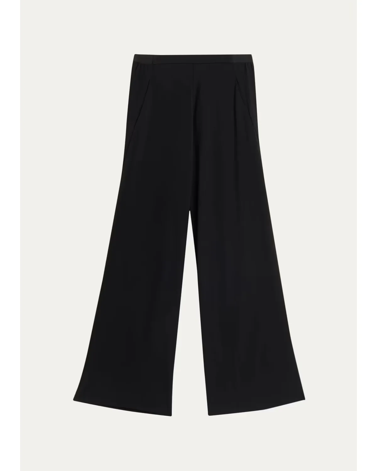 Crepe Wide-Leg Trousers