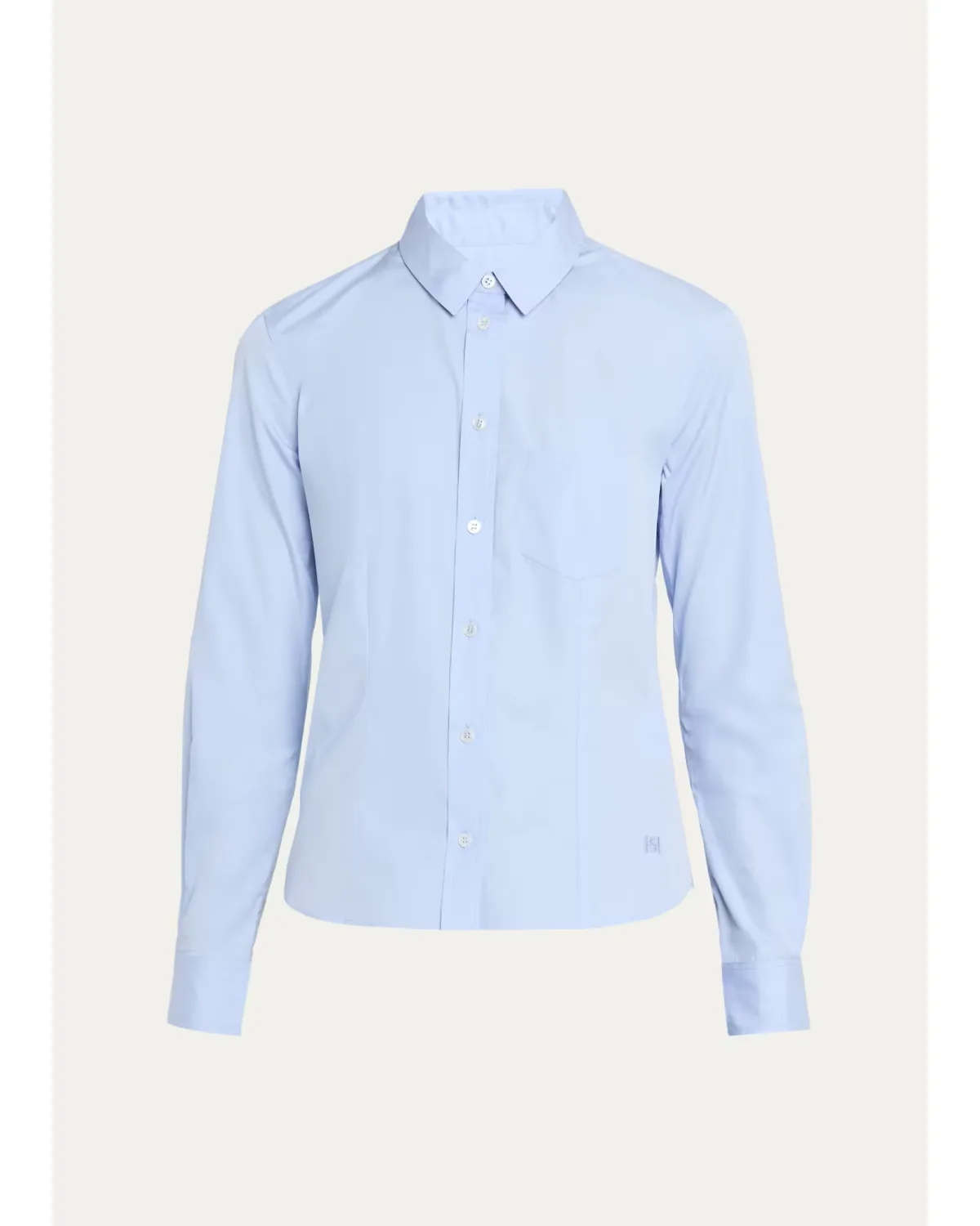 Cotton Woven Poplin Button-Down Shirt